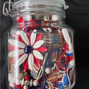 Patriotic Themed Mystery Jewelry Jar